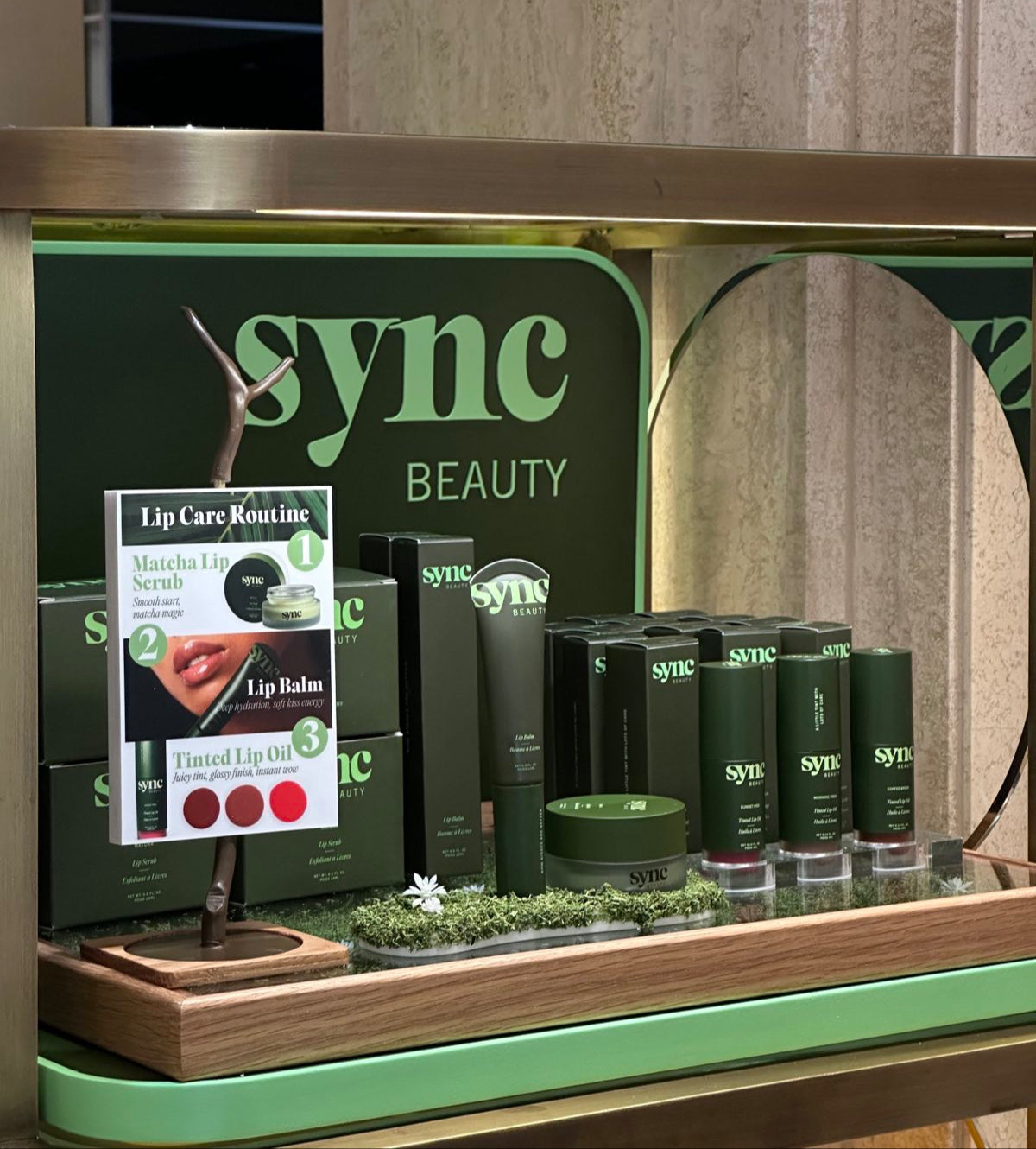 SYNC Beauty stand at Harrods, London